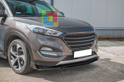 HYUNDAI TUCSON TLE 2015+ FRONT BUMPER SPLITTER GLOSS BLACK RS LOOK