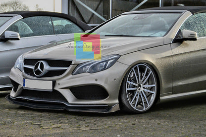 MERCEDES E-CLASS W207 FRONT BUMPER SPLITTER GLOSS BLACK AMG LOOK
