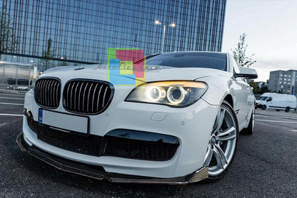 BMW SERIE 7 F01 F02 SPLITTER PARAURTI ANTERIORE NERO LUCIDO LOOK RS AUTOELEGANCERICAMBI
