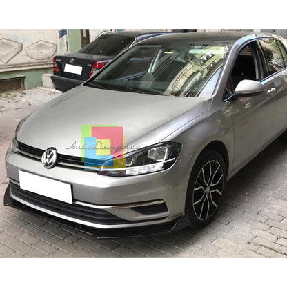 VW GOLF 7.5 FACELIFT SPOILER UNDER FRONT BUMPER ABS BLACK 