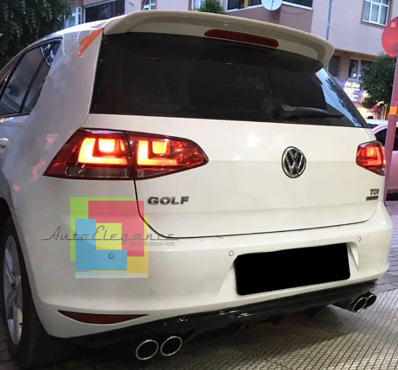VW GOLF 7 VII 2012-2016 REAR BUMPER DIFFUSER IN ABS TUNING