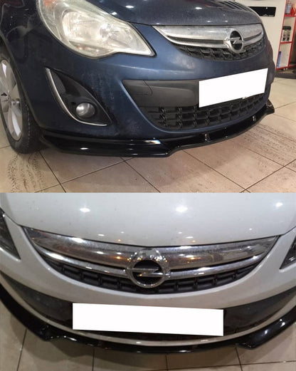 OPEL CORSA D LAMA SOTTO PARAURTI ANTERIORE IN ABS LOOK SPORTIVO NERO