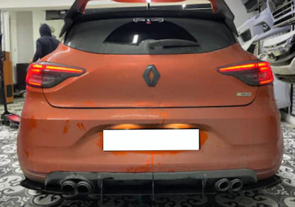 RENAULT CLIO 5 V 2019+ FLAP SOTTO DIFFUSORE POSTERIORE ABS NERO SPOILER