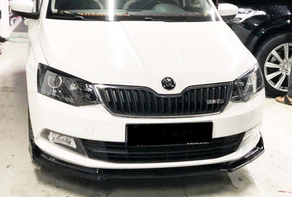 FRONT BUMPER UNDER SKODA FABIA III 2013-2018 SPLITTER GLOSSY BLACK 0247