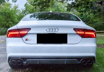 SOTTO PARAURTI PER AUDI A7 4G C7 2015-2018 DIFFUSORE POSTERIORE DESIGN S7 0250
