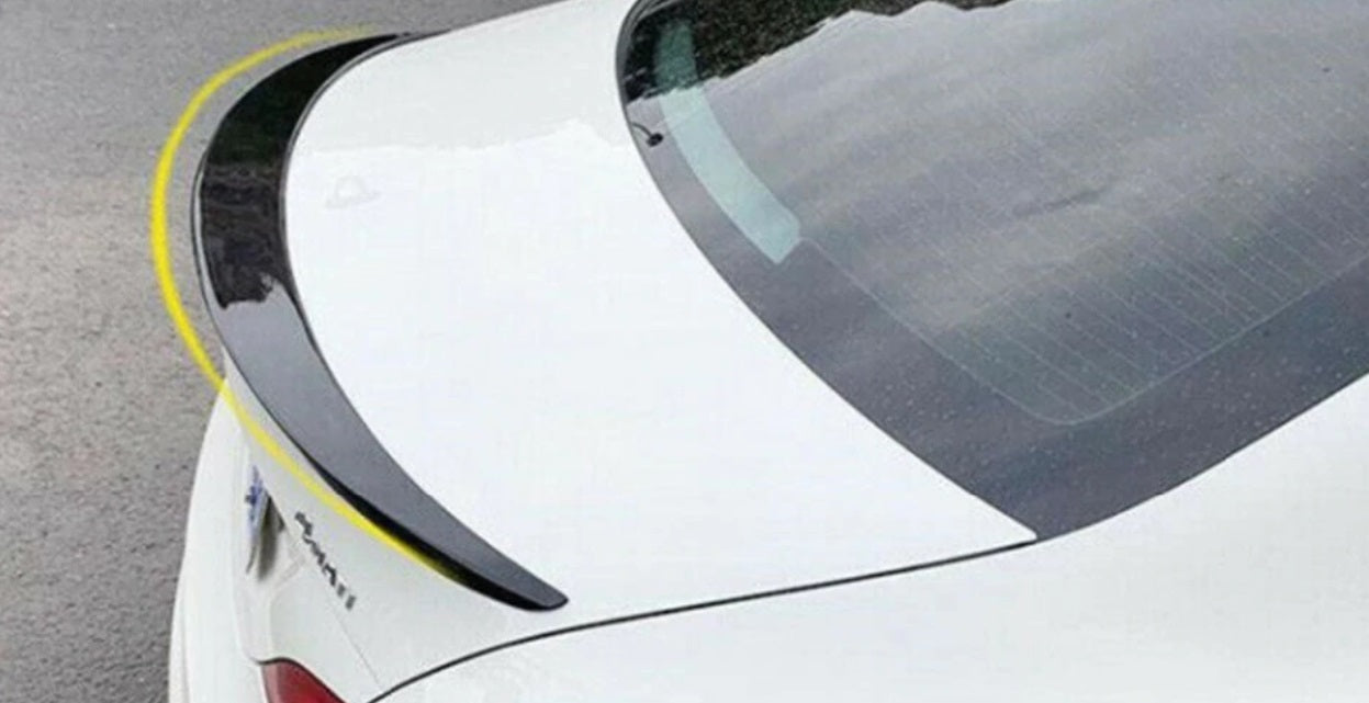 BOOT SPOILER SUITABLE FOR MERCEDES C CLASS SEDAN W205 GLOSSY BLACK LOOK 