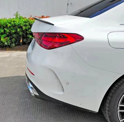 MERCEDES C W206 SEDAN REAR SPOILER ON THE HOOD AMG LOOK IN GLOSSY BLACK ABS
