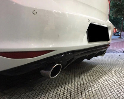 DIFFUSORE SOTTO PARAURTI POSTERIORE PER VW GOLF 7 2012-2016 SCARICO 1+1 0064