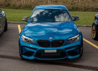 BMW SERIE 2 F22 F23 CALOTTE ADESIVE SPECCHI SPECCHIETTI RETROVISORI NERO LUCIDO AUTOELEGANCERICAMBI