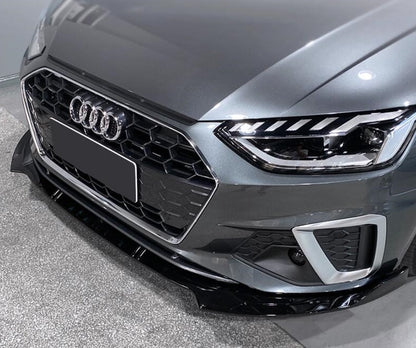 SPLITTER UNDER BUMPER AUDI A4 B9 2019+ ABS CARBON LOOK SPOILER RS4