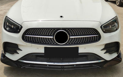 SPLITTER MERCEDES E W213 S213 2021+ GLOSSY BLACK UNDER BUMPER ABS GLOSSY BLACK