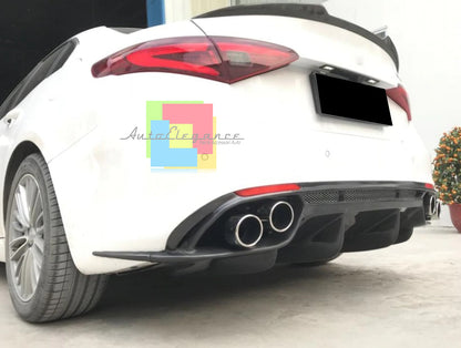 DIFFUSORE POSTERIORE ALFA ROMEO GIULIA 2015+ NERO LUCIDO