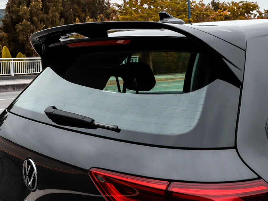 VW GOLF 8 2019+ REAR ROOF SPOILER RLINE LOOK GLOSS BLACK ABS