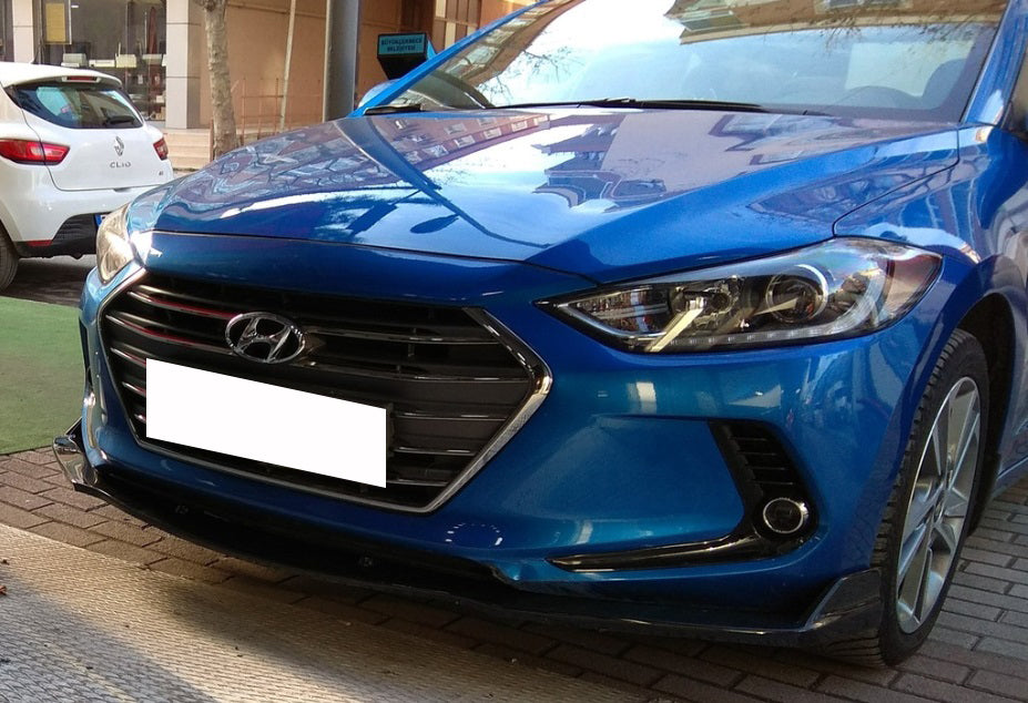 HYUNDAI ELANTRA 2015+ LAMA SOTTO PARAURTI ANTERIORE IN ABS LOOK SPORTIVO NERO