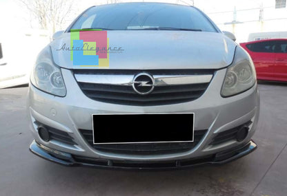 LIP SPOILER UNDER FRONT BUMPER OPEL CORSA D 2006+ ABS BLACK SPLITTER