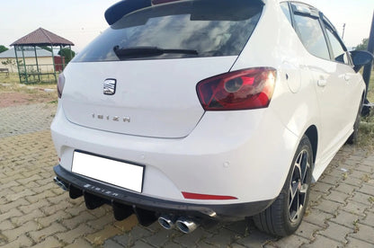 SEAT IBIZA 6J SOTTO PARAURTI POSTERIORE DIFFUSORE QUATTRO TERMINALI ABS 0283