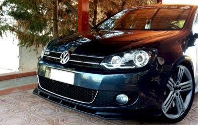 SPLITTER FOR VW GOLF 6 VI UNDER FRONT BUMPER ABS LIP GLOSSY BLACK
