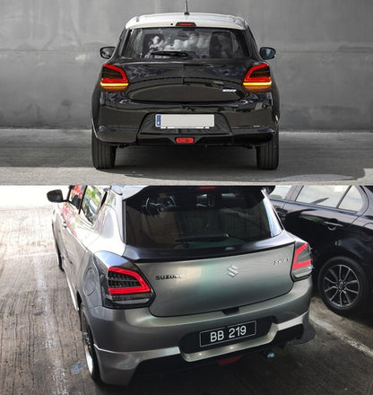 SUZUKI SWIFT V 2018+ BLACK FULL LED REAR LIGHTS DYNAMIC INDICATORS
