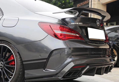 MERCEDES CLA W117 C117 REAR SPOILER BONNET WING ABS GLOSSY BLACK