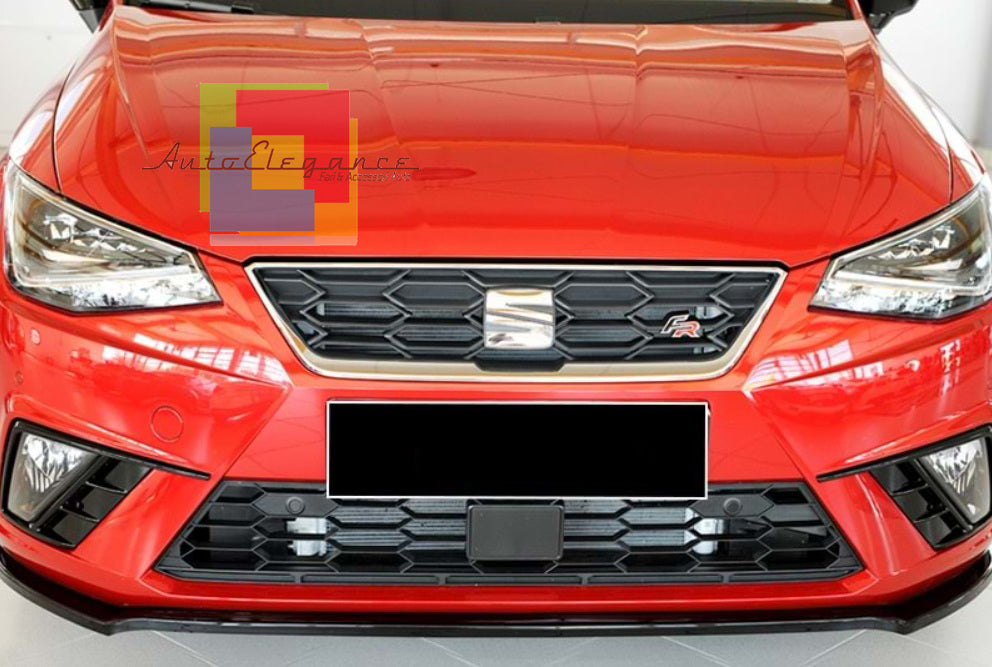 SEAT IBIZA KJ1 6F 2017+ ABS SPLITTER FRONT BUMPER SPOILER BLACK
