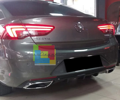 OPEL INSIGNA B 2018+ UNDER BUMPER DIFFUSER WITH OVAL TIP BLACK ABS