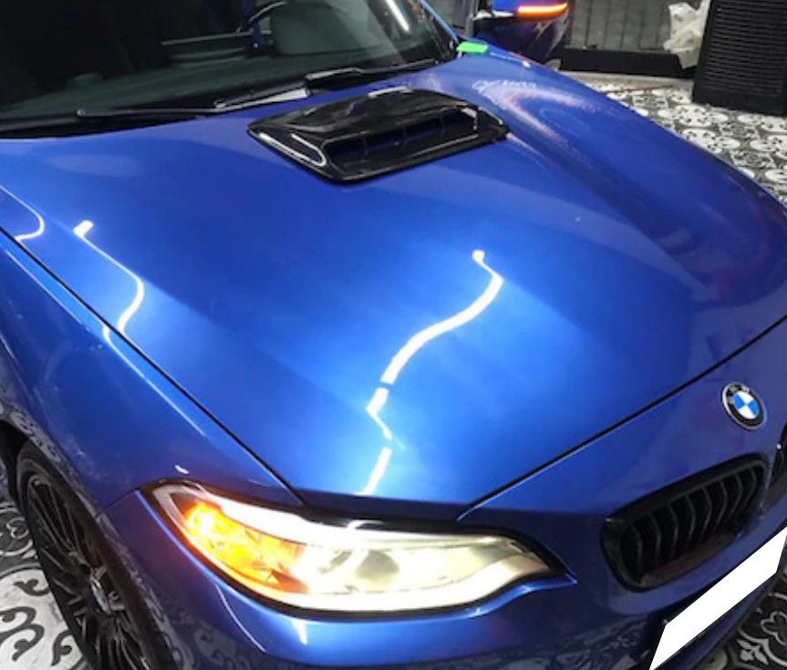 BMW PRESA D'ARIA SUL COFANO ESTETICA ADESIVA ABS 3M NERO LUCIDO AUTOELEGANCERICAMBI