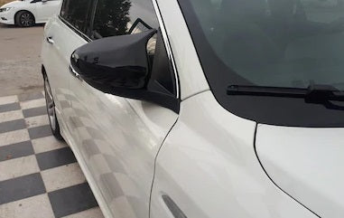 FIAT TIPO 2015+ CALOTTE ADESIVE SPECCHI SPECCHIETTI RETROVISORI NERO LUCIDO