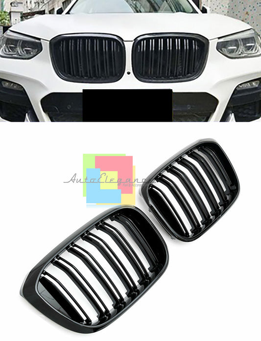 BMW X3 G01 X4 G02 GRIGLIA ANTERIORE DOPPIA FASCIA NERA LOOK M SPORT AUTOELEGANCERICAMBI