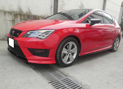 SEAT LEON 5F 2012-2018 SPOILER SPLITTER UNDER SKIRTS ABS BLACK