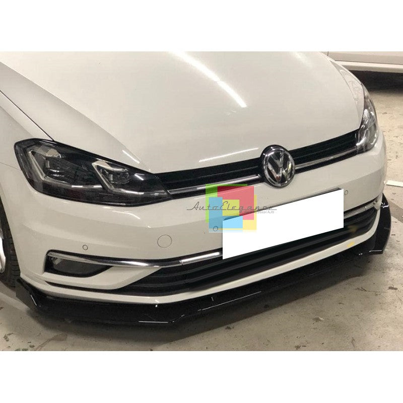 VW GOLF 7.5 FACELIFT SPOILER UNDER FRONT BUMPER ABS BLACK 