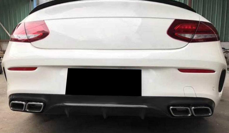 MERCEDES C C205 A205 2014-2019 REAR DIFFUSER ABS AND AMG TIPPER C63 -