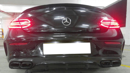 MERCEDES C C205 A205 2014-2019 REAR DIFFUSER ABS AND AMG TIPPER C63 -