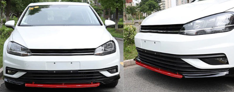 VW GOLF 7.5 2017+ LIFT SOTTO PARAURTI ANTERIORE SPLITTER PROFILO ROSSO LAMA
