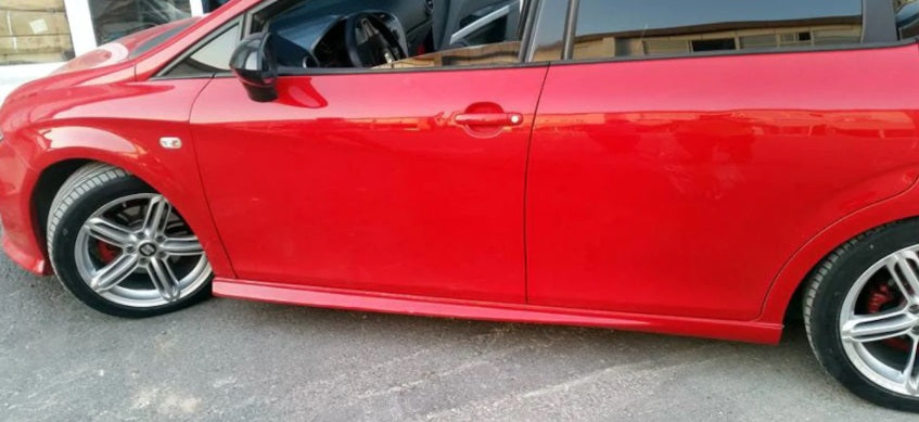 CUPRA SIDE SKIRTS FOR SEAT LEON II 2005-2012 ABS UNDER DOOR SPOILER 0106
