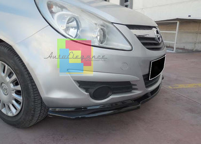 LIP SPOILER UNDER FRONT BUMPER OPEL CORSA D 2006+ ABS BLACK SPLITTER