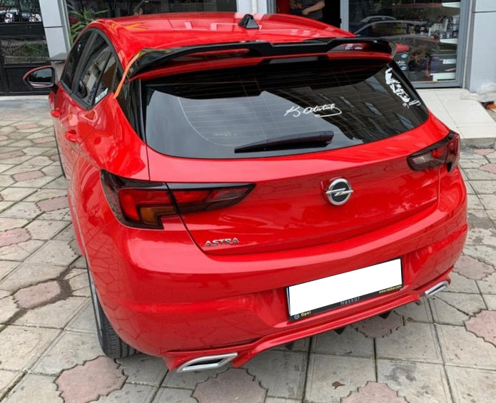OPEL ASTRA K 2015+ ROOF SPOILER SPORT WING GLOSS BLACK ABS