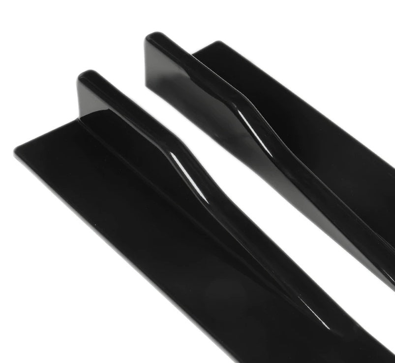 AUDI VW BMW SEAT SPOILER LATERALI SOTTO MINIGONNA ABS NERO LUCIDO SPLITTER BAFFO AUTOELEGANCERICAMBI