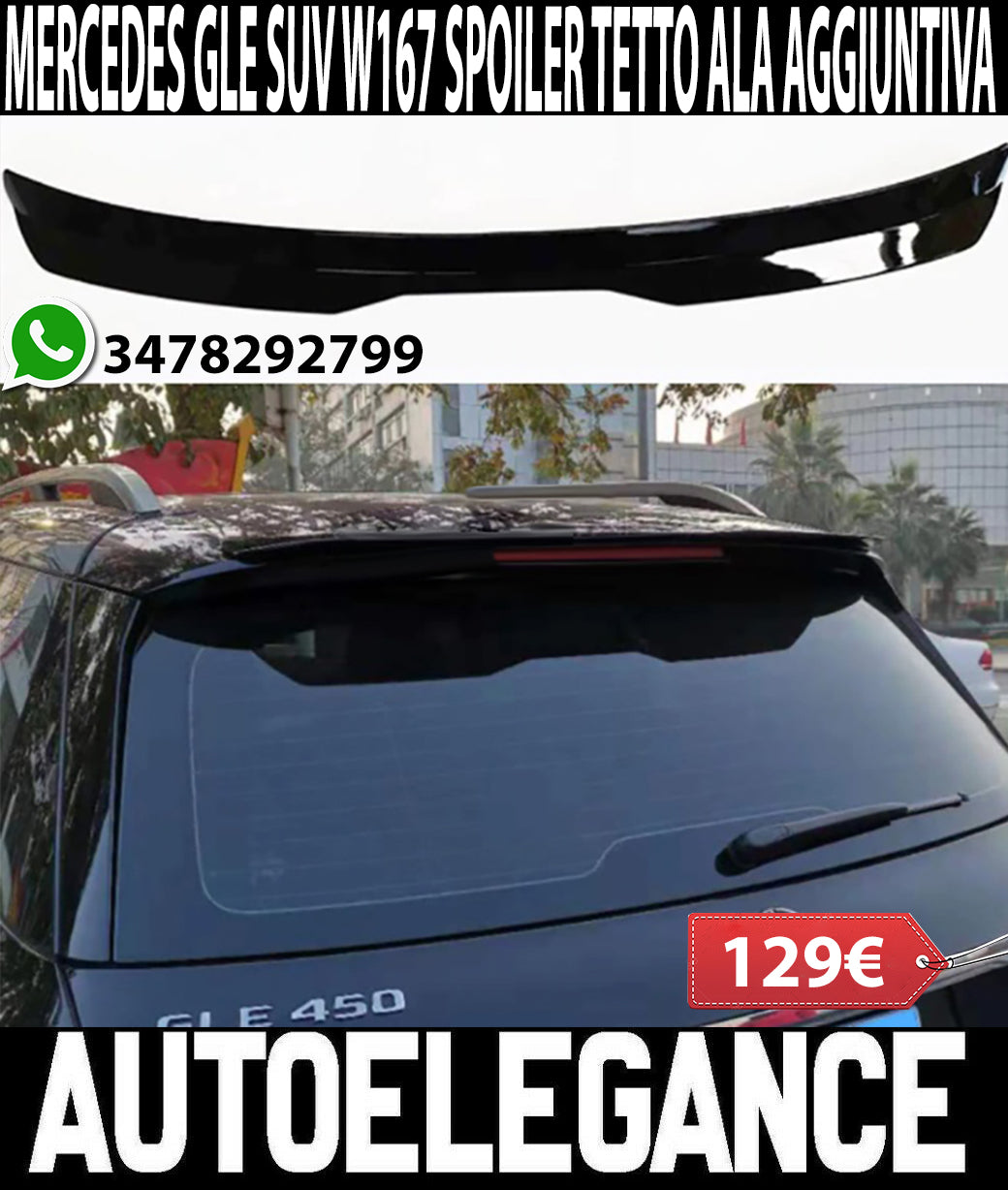 MERCEDES GLE W167 SUV 2018+ AMG REAR SPOILER ROOF ABS ADDITIONAL WING