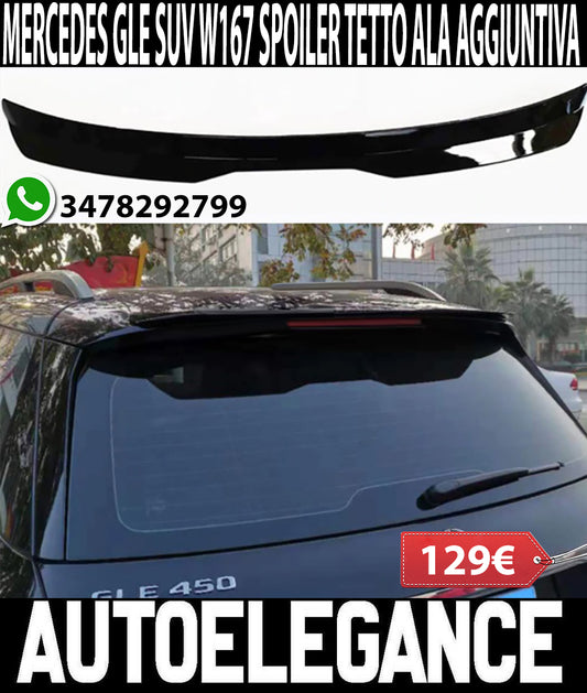 MERCEDES GLE W167 SUV 2018+ AMG REAR SPOILER ROOF ABS ADDITIONAL WING