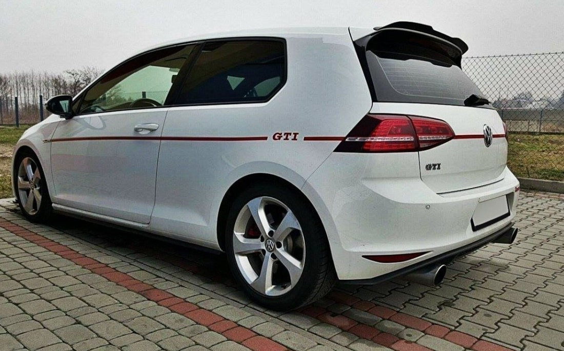 VW GOLF 7 VII GTI RLINE SPOILER POSTERIORE TETTO AGGIUNTIVA ALA NERO LUCIDO 0039