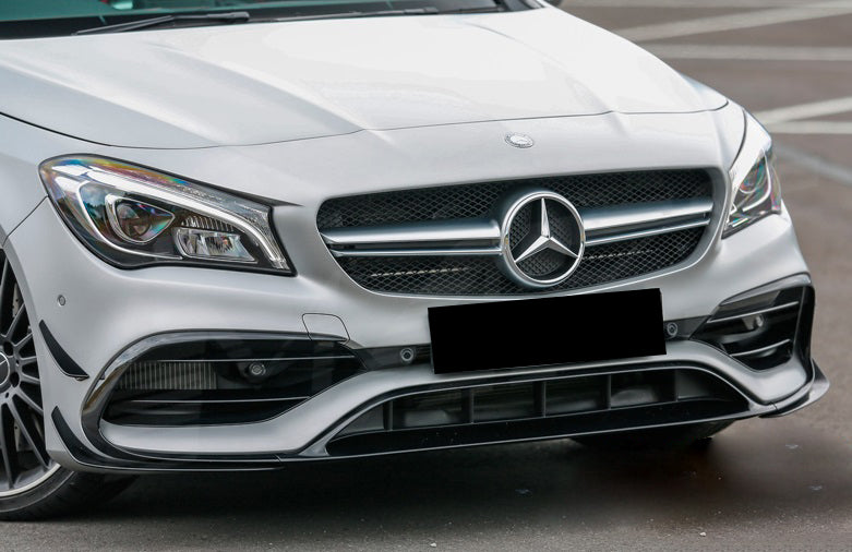 MERCEDES CLA W117 DAL 2013+ GRIGLIA ANTERIORE AMG PROFILO SATINATO NIDO D'APE