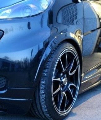 SMART FORTWO 451 SET 4 PIECES SPOILER MUDGUARDS WIDEENED IN ABS