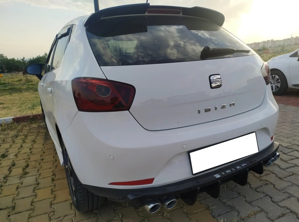 SEAT IBIZA 6J SOTTO PARAURTI POSTERIORE DIFFUSORE QUATTRO TERMINALI ABS 0283