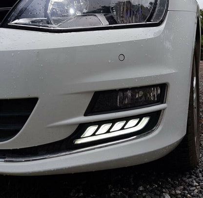 VW GOLF 7 VII 2012-2016 GRIGLIE DIURNE DAYTIME DRL CON FRECCE LED