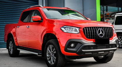 MERCEDES CLASSE X W470 2017+ GRIGLIA ANTERIORE MASCHERINA PROFILI NERI AMG LOOK