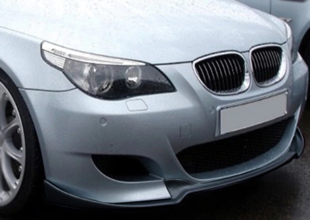 UNDER BUMPER FOR BMW 5 SERIES E60 E61 M5 FRONT SPLITTER ABS GLOSS BLACK
