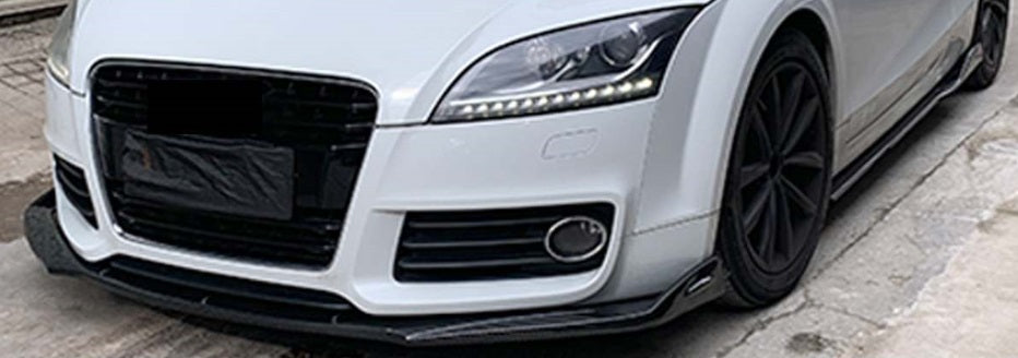 AUDI TT 8J 2006-2014 LAMA SOTTO PARAURTI ANTERIORE SPLITTER ABS CARBON LOOK RS AUTOELEGANCERICAMBI