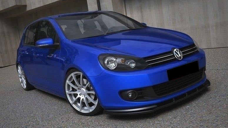 SPLITTER FOR VW GOLF 6 VI UNDER FRONT BUMPER ABS LIP GLOSSY BLACK