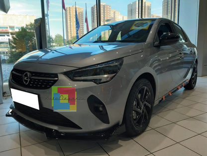 OPEL CORSA F FRONT BUMPER BLADE ABS SPORT LOOK BLACK SPLITTER