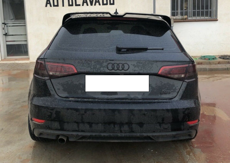 SPOILER POSTERIORE TETTO PER AUDI A3 8V SPORTBACK 2012-2018 NERO LUCIDO